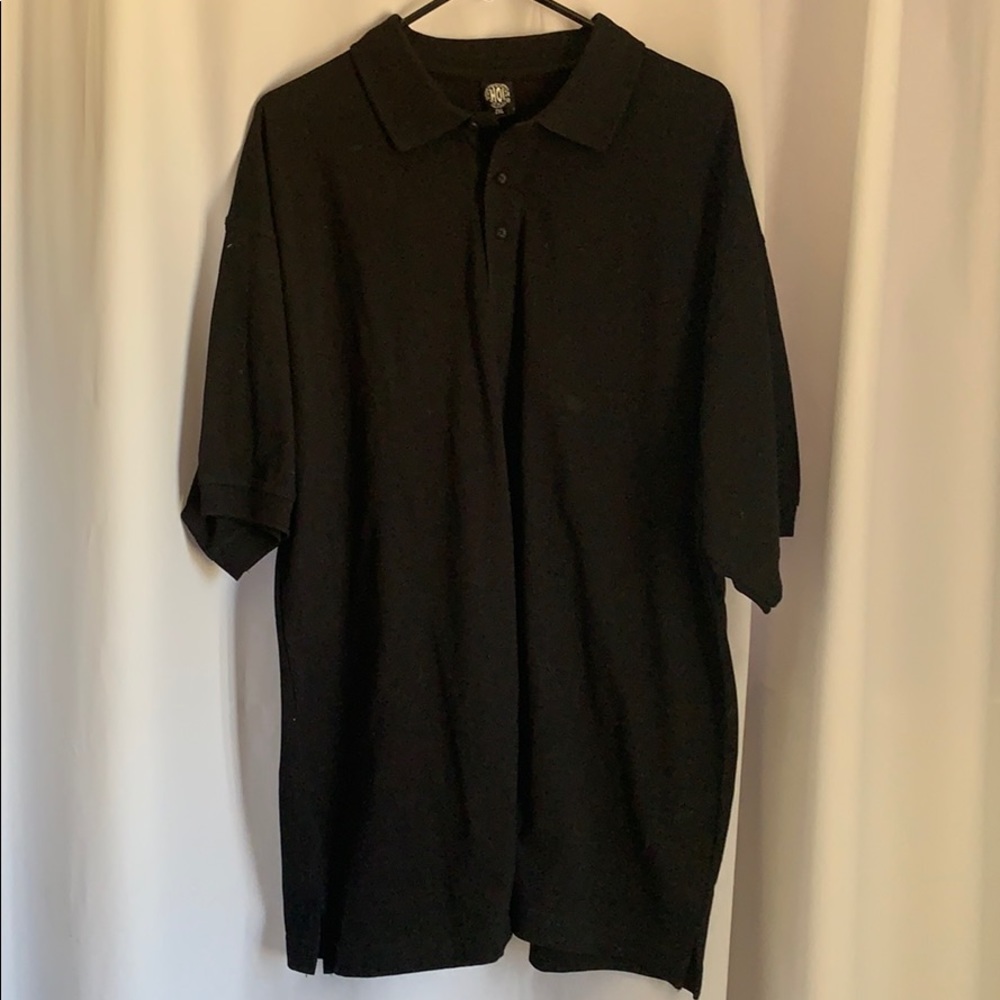 Black polo shirt